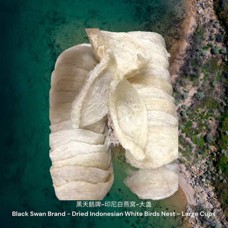 黑天鹅牌-印尼白燕窝-大盏/ Black Swan Brand - Dried Indonesian White Birds Nest - Large Cups