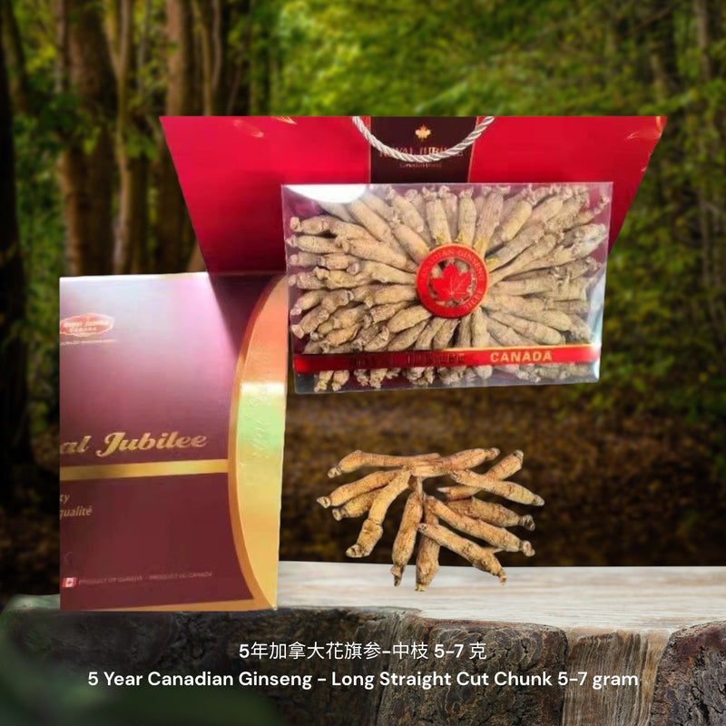 5年加拿大花旗参-长中枝 / 5 Year Canadian Ginseng - Long Straight Cut Chunk