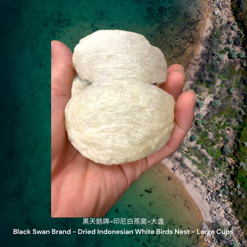 黑天鹅牌-印尼白燕窝-大盏/ Black Swan Brand - Dried Indonesian White Birds Nest - Large Cups